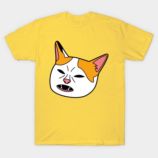 Cat No Banana Meme Face T-Shirt by Sashen